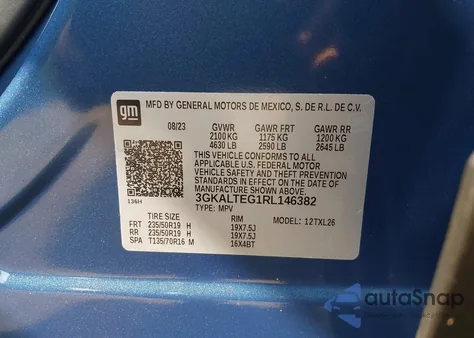 2024 GMC Terrain Awd Sle from USA, damaged, VIN 3GKALTEG1RL146382